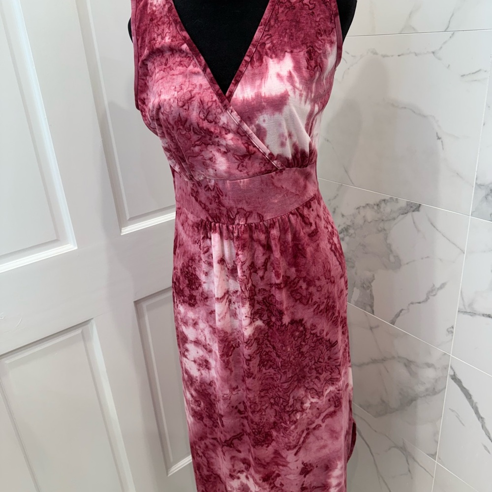 Maxi Pink Tie-Dye Women's Dress-Amazon